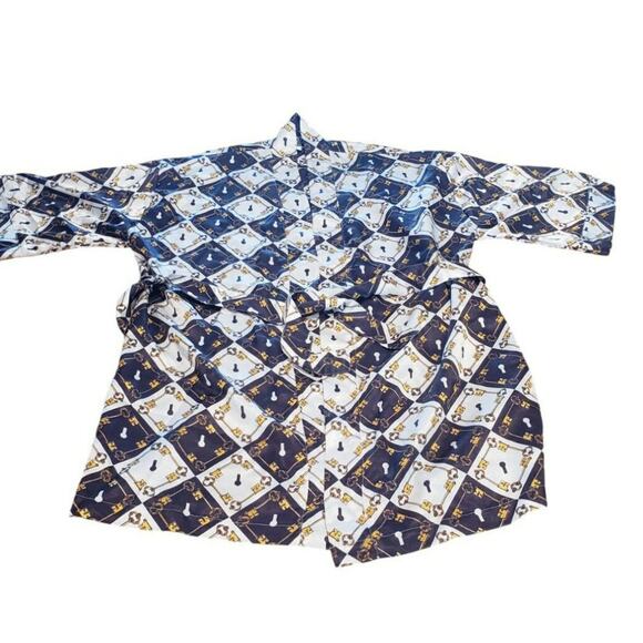 Vintage Joe Boxer Girlfriend Robe Kimono Jacket Cover Up Key To My Heart M - Picture 1 of 10